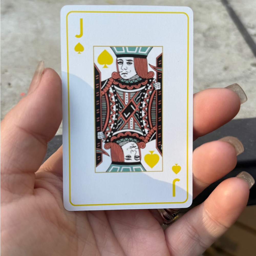 Dior Yellow jack of spades playing card